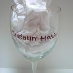VA Tech Wine Glass Tailgait..