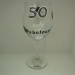 50th Birthday Wine Glass Ha..