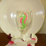 Seahorse Wine Glass Handpai..