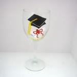Handpainted Graduation Wine..
