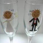 Bride and Groom Champagne F..