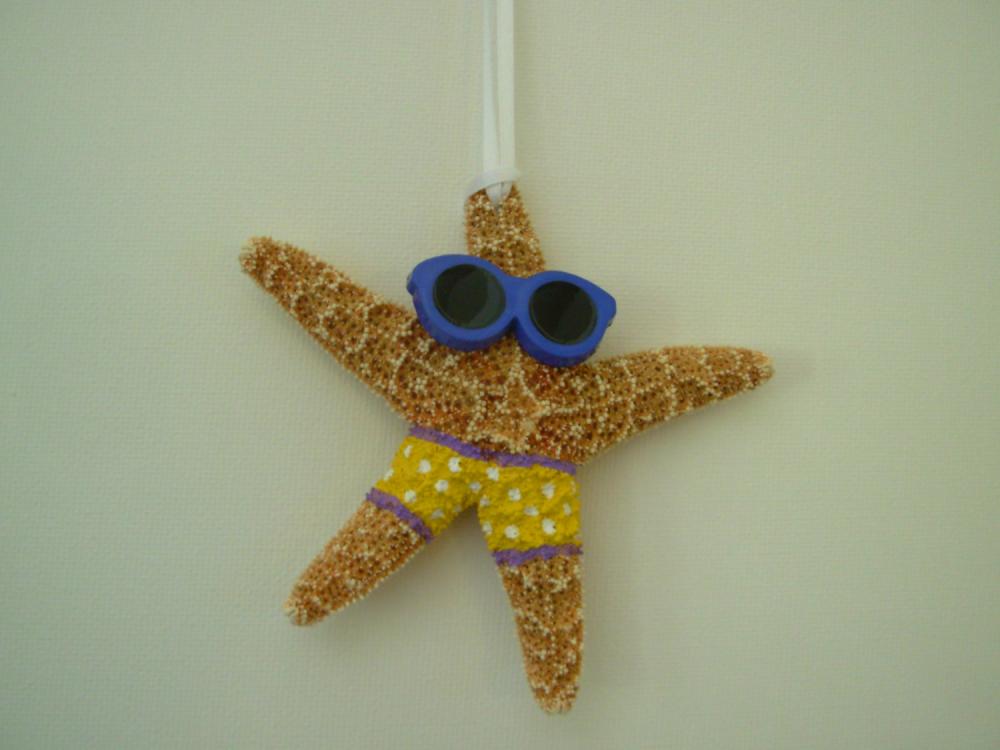 Starfish Christmas Ornament Handpainted