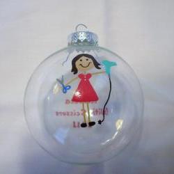 Handpainted Hairdresser Ornament Reserved for MapsMom